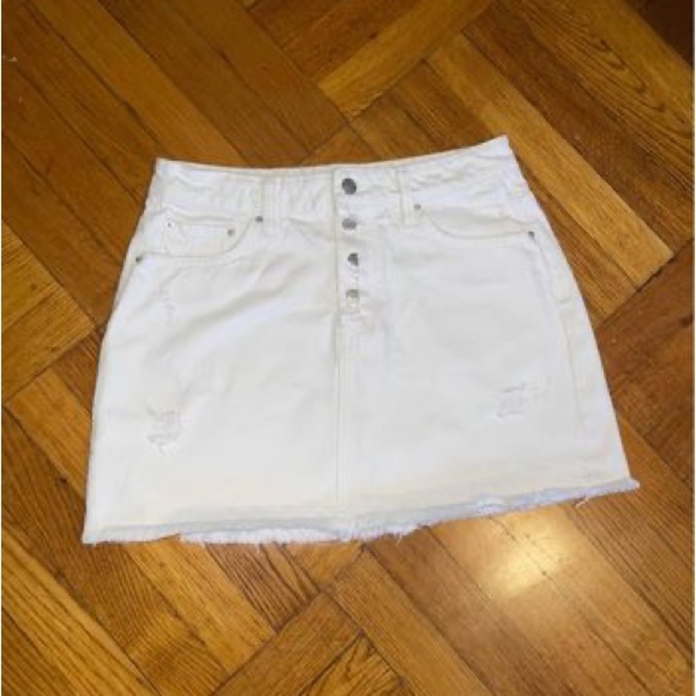 White Zara Denim Skirt